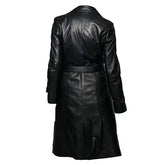 Women's Genuine Lambskin Winter Black Leather Long Jacket - jnjjackets